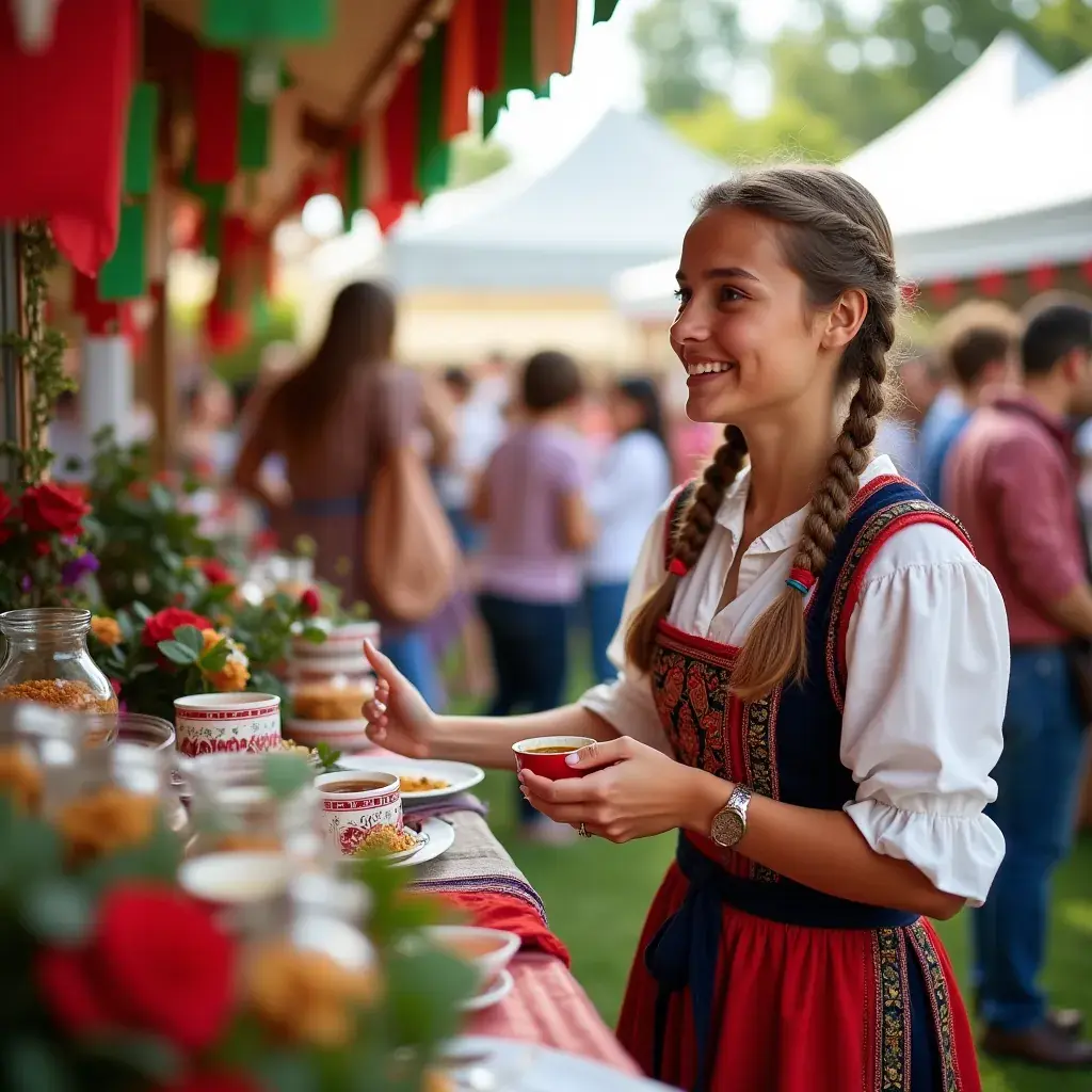 Teázó asztal, tele különböző gyógynövényekkel és tea kellékekkel.